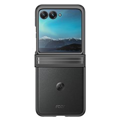 For Motorola Razr 40 Ultra 5G Anti-Scratch Hard PC Phone Case Hinde Protection Electroplating Cover - Black