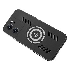 Phone Cover for Xiaomi Redmi K60 Ultra / 13T / 13T Pro Magnetic Case Heat Dissipation Holes Hard PC Back Case - Black