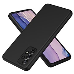 Rubberized 2.2mm TPU Phone Case for Samsung Galaxy A52 4G / 5G / A52s 5G , Fiber Lining Shock-Absorbing Cover - Black