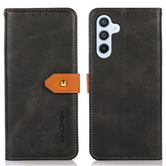 KHAZNEH For Samsung Galaxy A05s 4G Case PU Leather Stand Wallet Phone Cover - Black