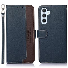 KHAZNEH For Samsung Galaxy A05s 4G Case RFID Blocking Wallet PU Leather Phone Cover - Blue