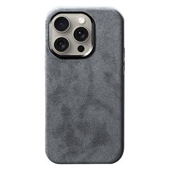 For iPhone 15 Pro Case PC Phone Cover Compatible with MagSafe - Light Grey