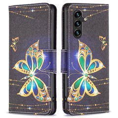 For Samsung Galaxy A15 4G Case Wallet PU Leather Pattern Printing Phone Cover - Jewelry Butterfly