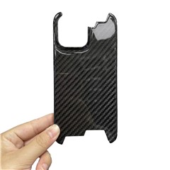 For iPhone 14 Pro Max Case 1500D Coarse Texture Aramid Fiber Irregular Phone Cover - Bright Black