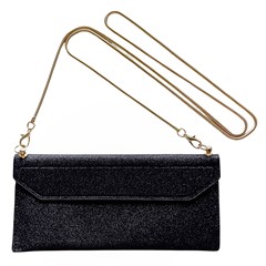 Horizontal Phone Bag for Honor V Purse Case Anti-Scratch PU Cellphone Wallet Pouch with Shoulder Strap - Black