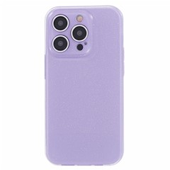 For iPhone 14 Pro Case Stylish Glitter Powder Flexible TPU Anti-drop Phone Cover - Purple