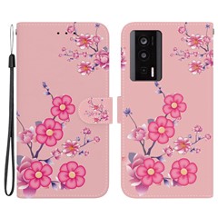 For Xiaomi Poco F5 Pro 5G / Redmi K60 5G / Redmi K60 Pro 5G Case Leather Phone Cover - Sakura
