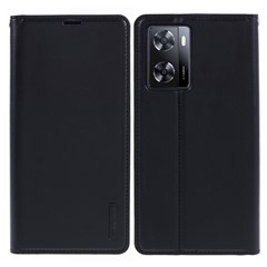 HANMAN Minuo Series For Oppo A57 4G / A57s 4G / A57e 4G / A77 4G / A77s 4G Case Phone Leather Cover - Black