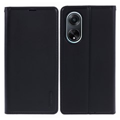 HANMAN Minuo Series For Oppo A98 5G / A1 5G / F23 5G Case Wallet Stand Phone Cover - Black