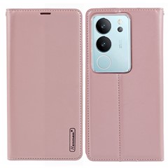 HANMAN Minuo Series For vivo V29 5G / S17 5G / S17 Pro 5G / S17t 5G Case PU Leather Phone Wallet Cover - Rose Gold