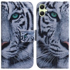 For Samsung Galaxy A05 4G Case PU Leather Wallet Pattern Printing Phone Cover - Tiger Head