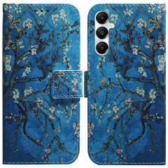 For Samsung Galaxy A05s 4G Case Pattern Printing PU Leather Stand Phone Cover - Apricot Flowers
