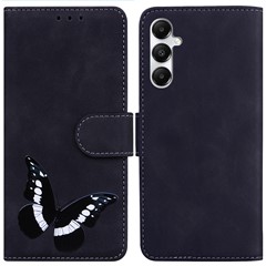 For Samsung Galaxy A05s 4G Case Butterfly Printing Shockproof Protection Leather Phone Cover - Black