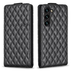 BF30 For Samsung Galaxy S25 / S24 Case Cell Phone Vertical Flip Leather Cover with Card Holder - Black