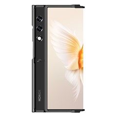 For Honor V Purse Case Hard PC Folding Protective Phone Cover - Black