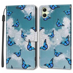 White Cloud/Blue Butterflies