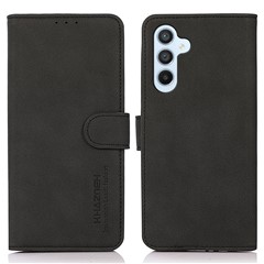KHAZNEH For Samsung Galaxy A25 5G (Global) (161.0 x 76.5 x 8.3mm) Case PU Leather Cover with Wallet - Black