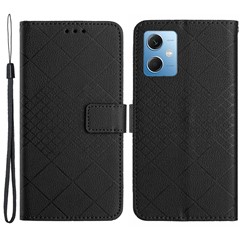 HT06 For Xiaomi Poco X5 5G / Redmi Note 12 5G (China) / (Global) /  (India) Case PU Leather Stand Phone Cover - Black