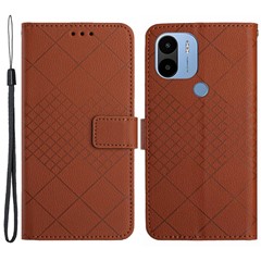 HT06 For Xiaomi Redmi A1+ 4G / A2+ 4G / Poco C50 4G / C51 4G Case PU Leather Wallet Stand Cover - Brown