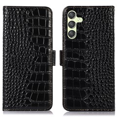 For Samsung Galaxy A25 5G (Global) (161.0 x 76.5 x 8.3mm) Case RFID Blocking Wallet Flip Phone Cover - Black
