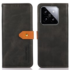 KHAZNEH For Xiaomi 14 Pro Case Wallet Stand Full Protection Phone Cover - Black