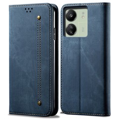 For Xiaomi Redmi 13C 4G / Poco C65 4G Cell Phone Case Wallet PU Leather Anti-fall Shell - Blue
