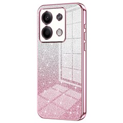 For Xiaomi Redmi Note 13 5G Glitter Design TPU Cover Precise Cutout Cell Phone Case - Pink