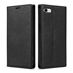  crazy horse texture leather card holder case Stand for Amazon Fire Phone - Black