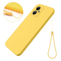 For Motorola Moto G54 Power 5G Phone Case Smooth Liquid Silicone+Soft Lining Protective Shell - Yellow