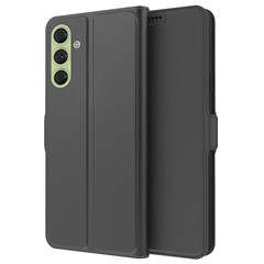 PU Leather Cover for Samsung Galaxy S24 Case Card Slot Magnetic Phone Shell - Black