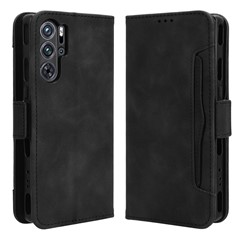For ZTE nubia Red Magic 9 Pro 5G / 9 Pro+ 5G Wallet Phone Case Card Slots Leather Cover - Black