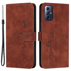 For Motorola Moto G Play (2024) 4G Magnetic Phone Case Skin-touch PU Leather+TPU Wallet Cover - Brown