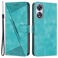 For Oppo A58 5G / A58x 5G / A78 5G / A1x 5G / A1 Vitality Edition / A2x 5G Phone Case Leather Folio Flip Cover - Green