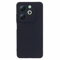 For Infinix Smart 8 4G Straight Edge Phone Case Lens Protection TPU Cover - Black