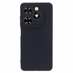 For TECNO Pop 8 TPU Phone Case Straight Edge Lens Protection Back Cover - Black