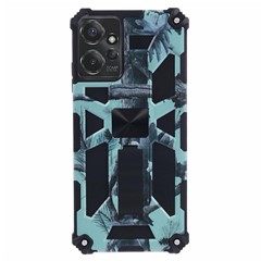 For Motorola Moto G Power (2024) Camouflage Pattern Case Shockproof Kickstand Phone Cover - Light Green