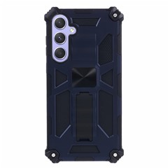 For Samsung Galaxy A55 5G Phone Case Military Grade Armor Phone Cover with Kickstand - Blue