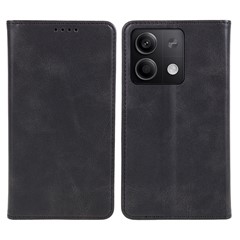 For Xiaomi Redmi Note 13 Pro 5G / Poco X6 5G Case Cell Phone Stand Cover Shockproof PU Leather Wallet - Black