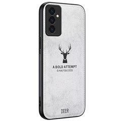 For Samsung Galaxy A35 5G Phone Case Shockproof Hybrid Protective Cover Deer Pattern - Grey
