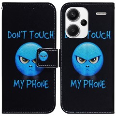 For Xiaomi Redmi Note 13 Pro+ 5G Flip Phone Cover Pattern Print Wallet Case - Don't Touch My Phone