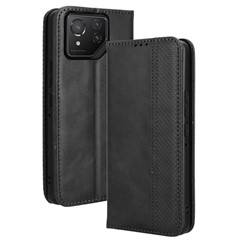 For Asus ROG Phone 8 Pro 5G / 8 5G Case Magnetic Closing Wallet Leather Phone Cover - Black