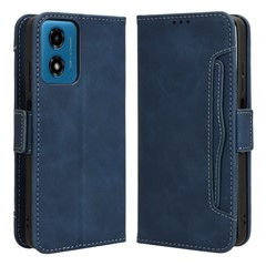 For Motorola Moto G24 Power / E14 4G / G04 4G / G24 4G / G04s 4G Magnetic Case Leather Card Holders Phone Cover - Blue
