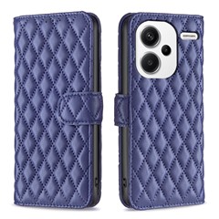 BINFEN COLOR BF Style-14 For Xiaomi Redmi Note 13 Pro+ 5G Case Leather Rhombus Phone Cover - Blue