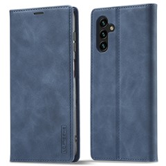 LC.IMEEKE For Samsung Galaxy A55 5G Wallet Case Microfiber Leather Phone Cover - Blue