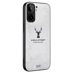 For vivo iQOO Neo9 5G Case Deer Pattern Cloth Texture Phone Back Cover - Grey