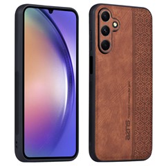 AZNS For Samsung Galaxy A25 5G (Global) (161.0 x 76.5 x 8.3mm) Case PU Leather Coated TPU Anti-slip Back Shell - Brown