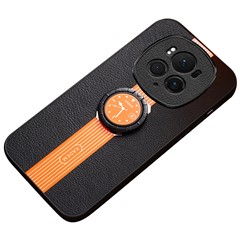KADEM For Honor Magic6 Pro 5G Watch Pattern Cell Phone Case Ring Kickstand Cover - Orange