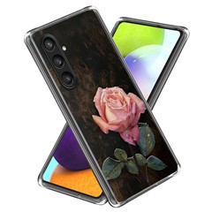 For Samsung Galaxy S24 TPU Case Pattern Printing Soft Slim Phone Cover - Rose