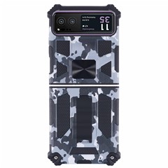 For Google Pixel 8 Pro Phone Case Detachable 2-in-1 Kickstand Cover with Camouflage Pattern - Black