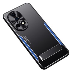 For Huawei nova 12 Ultra 5G / nova 12 Pro 5G Case Aluminum Alloy + TPU Kickstand Phone Cover - Blue